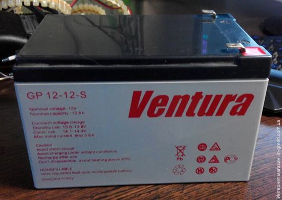 Гелевий акумулятор VENTURA VG 12-12 GEL