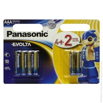 Батарейка Panasonic EVOLTA AAA BLI(4+2) ALKALINE