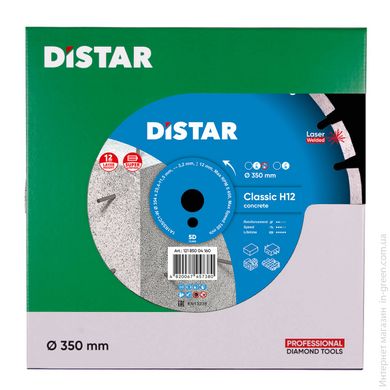 Distar Круг алмазний відрізний 1A1RSS / C1-W 354x3,2 / 2,2х12x25,4-21 Classic H12 12185004160 (12185004160)