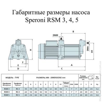Насос поверхневий SPERONI RSM 4