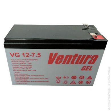 Гелевый аккумулятор VENTURA VG 12-7.5 Gel