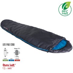 Спальний мішок HIGH PEAK Lite Pak 1200/+5°C Anthra/Blue Left (23277)