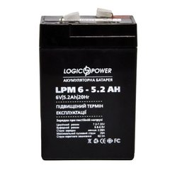 Свинцево-кислотний акумулятор LOGICPOWER LPM 6-5.2 AH