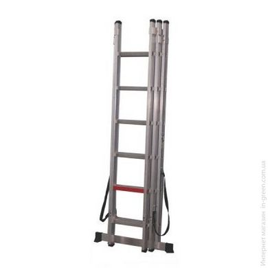 Трехсекционная алюминиевая лестница VIRASTAR 3x6 ступеней