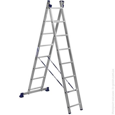 Двухсекционная алюминиевая лестница-стремянка VIRASTAR 2x8
