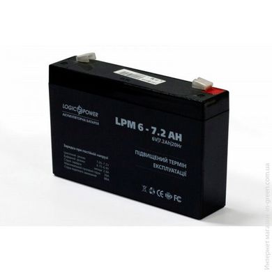 Свинцево-кислотний акумулятор LOGICPOWER LPM 6-7.2 AH
