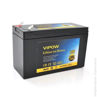 Аккумуляторная батарея литиєва VIPOW 12 V 10A