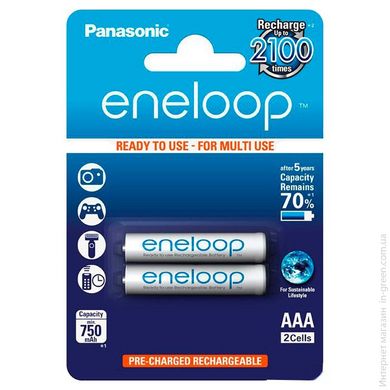 Аккумулятор Panasonic Eneloop AAA 750 2BP mAh NI-MH