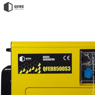 Генератор дизельный 3-х фазний QUBE QFED8500S3