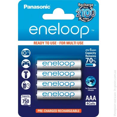 Акумулятор Panasonic Eneloop AAA 750 4BP mAh NI-MH