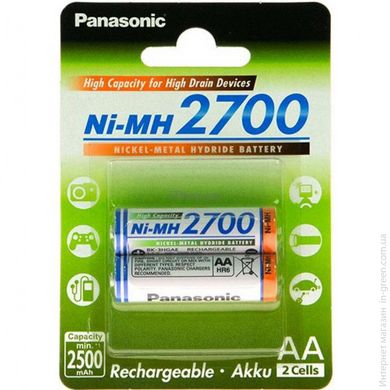 Аккумулятор Panasonic High Capacity AA 2700 mAh 2BP Ni-MH