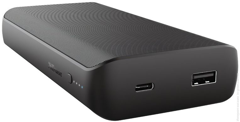 Портативное зарядное устройство Trust Laro 65W USB-C 200 mAh for laptop Black