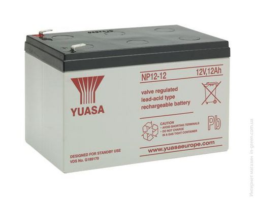 Аккумуляторная батарея YUASA NP12-12 12V 12Ah