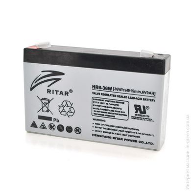 Акумуляторна батарея AGM RITAR HR6-36W