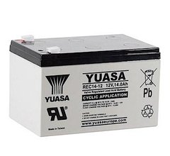 Тяговий свинцево-кислотний акумулятор YUASA REC14-12 12V 14Ah high cyclic