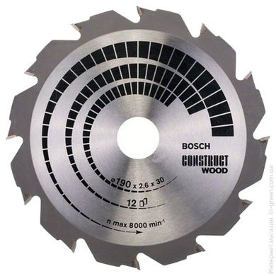 Циркулярний диск 190x30 12 CONSTRUCТ BOSCH (2608640633)