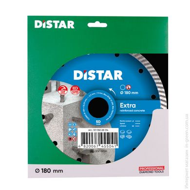 Distar Круг алмазний відрізний Turbo 180x2,4x9x22,23 Extra (10115028014)