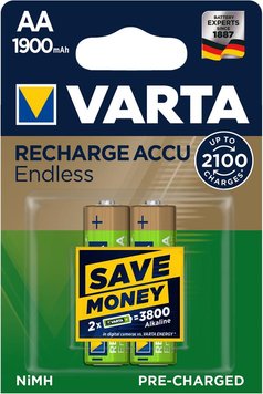 Акумулятор VARTA RECHARGEABLE AA 1900mAh BLI 2 NI-MH (56676101402)