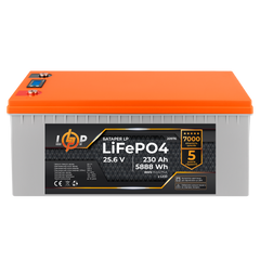 Акумулятор LP LiFePO4 для ДБЖ LCD 24V (25,6V) - 230 Ah (5888Wh) (BMS 150A/75A) пластик