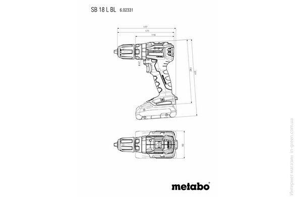 Ударний дриль шуруповерт METABO SB 18 L B