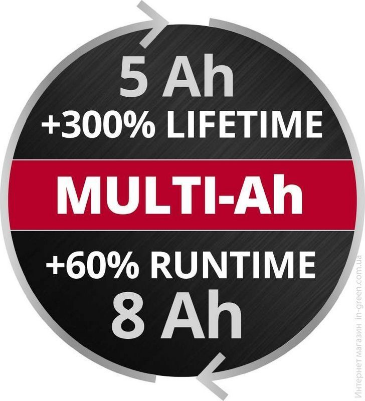 Аккумулятор EINHELL 5-8 Ah Multi-Ah PXC Plus 5,0 - 8,0 А*г (переключатель)
