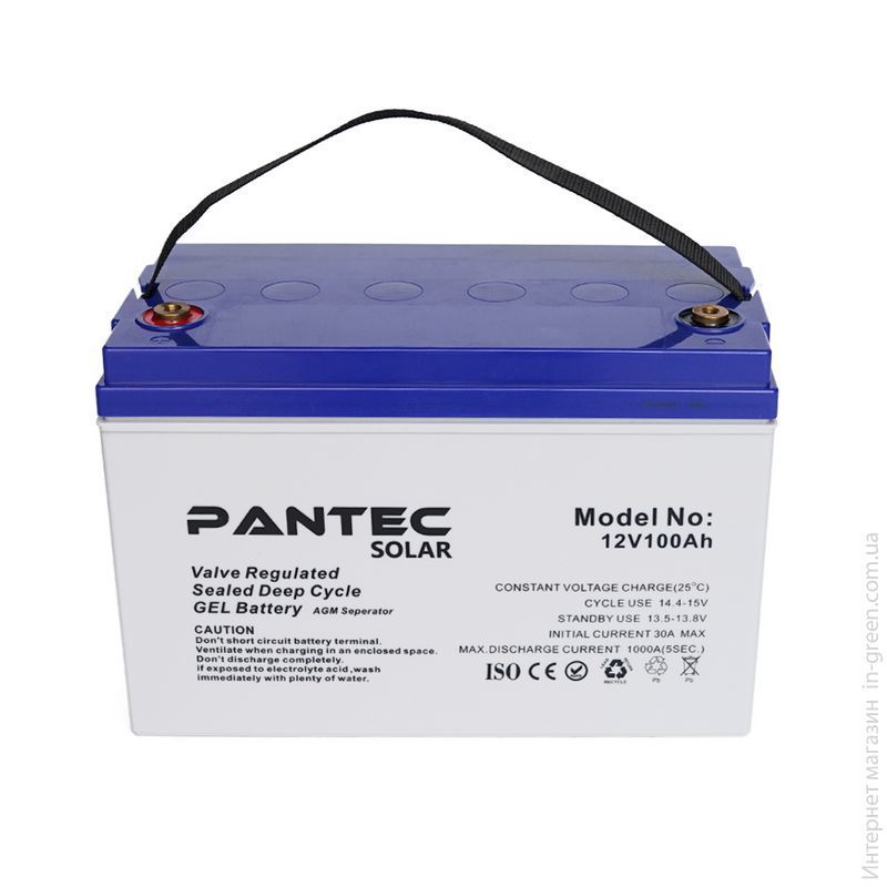 Акумуляторна батарея PANTEC 100-12 GEL 12V 100Ah