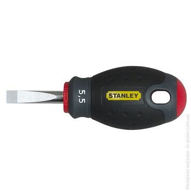 Отвертка STANLEY FatMax Stubby SL5.5 х 30мм укороченная с параллельным жалом под прямой шлиц
