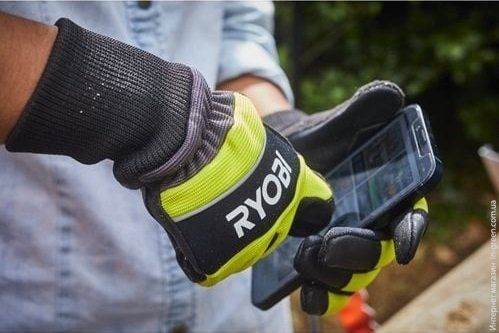Перчатки для работы с цепной пилой RYOBI RAC258L, влагозащита, р. L
