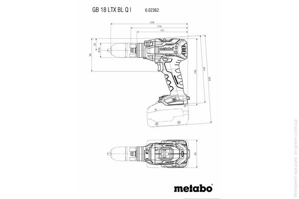 Акум.різьбонарізчик-дриль-шуруповерт METABO GB 18 LTX BL Q I (602362840)