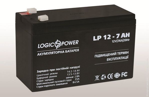 Гелевий акумулятор LogicPower LP 12-7.0 AH