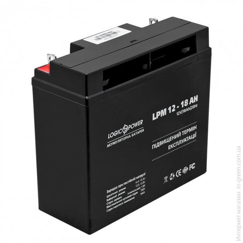 Акумулятор кислотний LOGICPOWER LPM 12-18 AH
