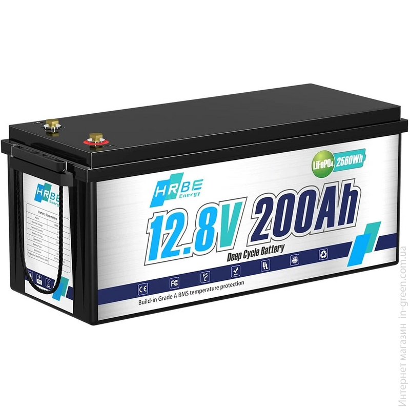 Аккумулятор HRBE Energy LiFePO4 12.8V/200AH (2560W*h)