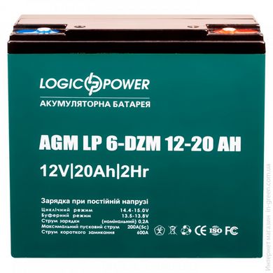 Тяговый свинцево-кислотный Акумулятор LogicPower LP 6-DZM-20