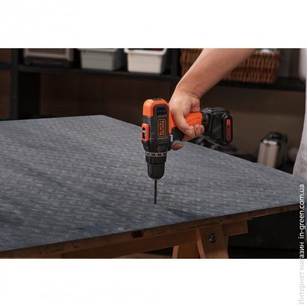 Дрель-шуруповёрт аккумуляторная BLACK&DECKER BCD7122CK