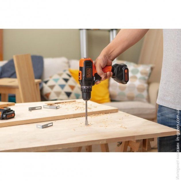 Дрель-шуруповёрт аккумуляторная BLACK&DECKER BCD7122CK