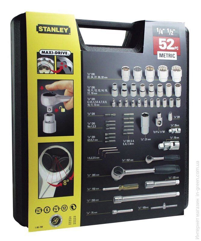 Набір головок торцевих STANLEY 1-86-789