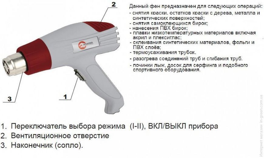 Промышленный фен INTERTOOL DT-2416