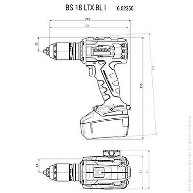 Акумуляторний дриль-шуруповерт (дриль-шурупокрут) METABO BS 18 LTX BL I (каркас)