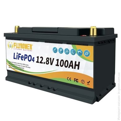 Аккумулятор FLLYROWER LiFePO4 12V/100AH, 1280W*h, 50А/100А
