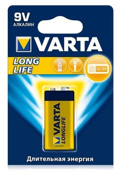 Батарейка VARTA LONGLIFE 6LR61 BLI 1 ALKALINE