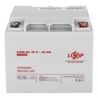 Аккумулятор гелевий LPM-GL 12V - 45 Ah