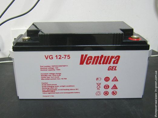 Гелевый аккумулятор Ventura VG 12-75 GEL