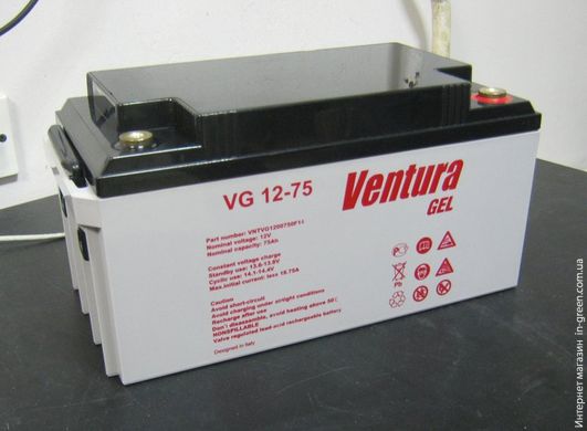 Гелевый аккумулятор Ventura VG 12-75 GEL