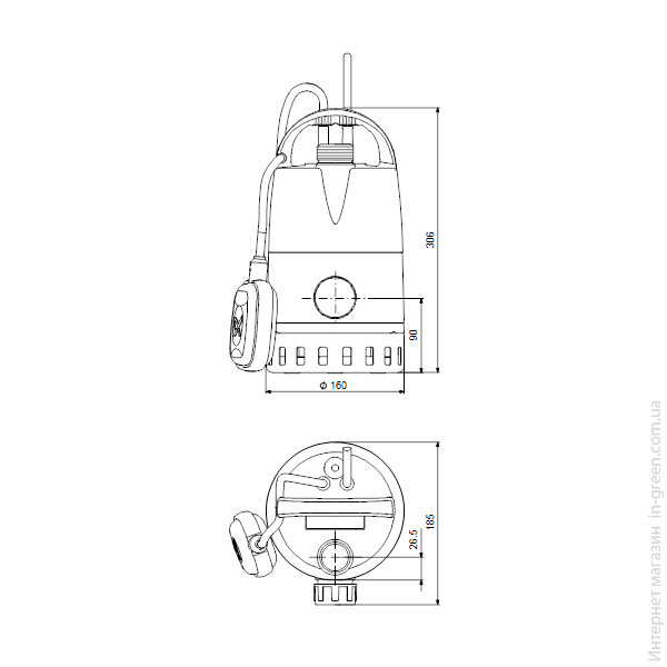 Насос для брудної води GRUNDFOS Unilift CC7 - A1 (96280968)