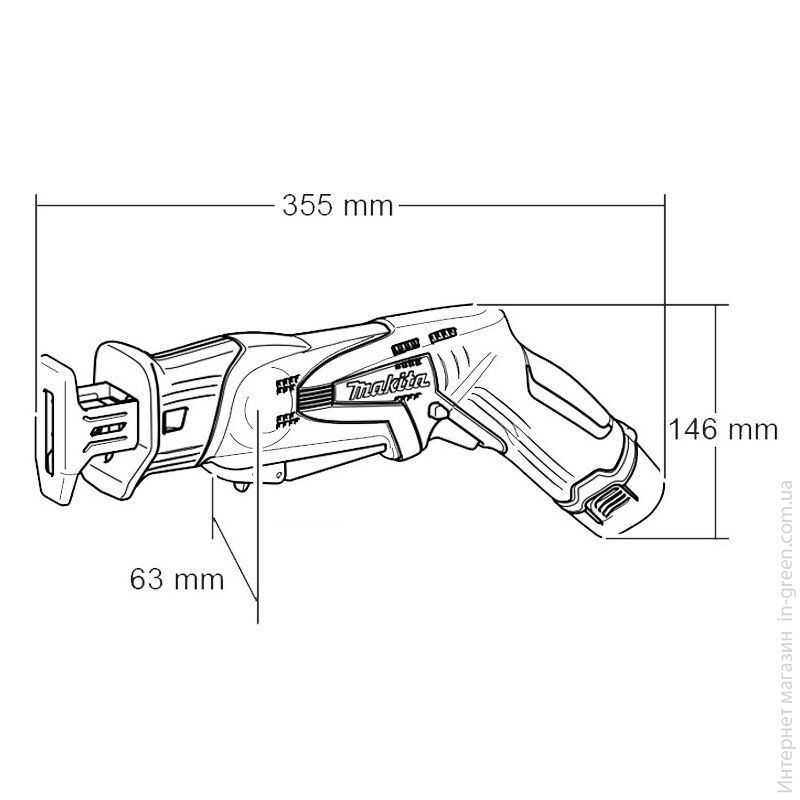 Пила сабельная MAKITA JR100DZ
