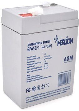 Акумуляторная батарея AGM MERLION GP655F1 6V 5.5Ah