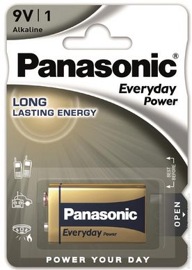 Батарейка Panasonic EVERYDAY POWER щелочная 6LR61REE/1B