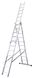 Алюмінева трьохсекційна драбина VIRASTAR TRIOMAX 3х11 сходинок (VTL311) Фото 1 з 11