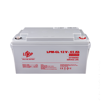 Аккумулятор гелевой LPM-GL 12V - 65 Ah