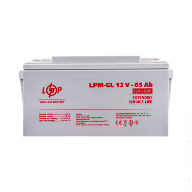 Аккумулятор гелевий LPM-GL 12V - 65 Ah